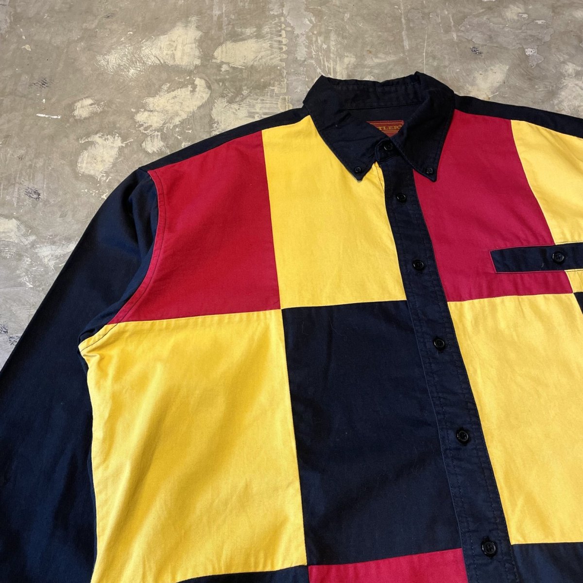 画像3: "RUSTLER" COLOR SWITCHED COTTON L/S SHIRT / Mens L (3)