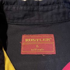 画像10: "RUSTLER" COLOR SWITCHED COTTON L/S SHIRT / Mens L (10)