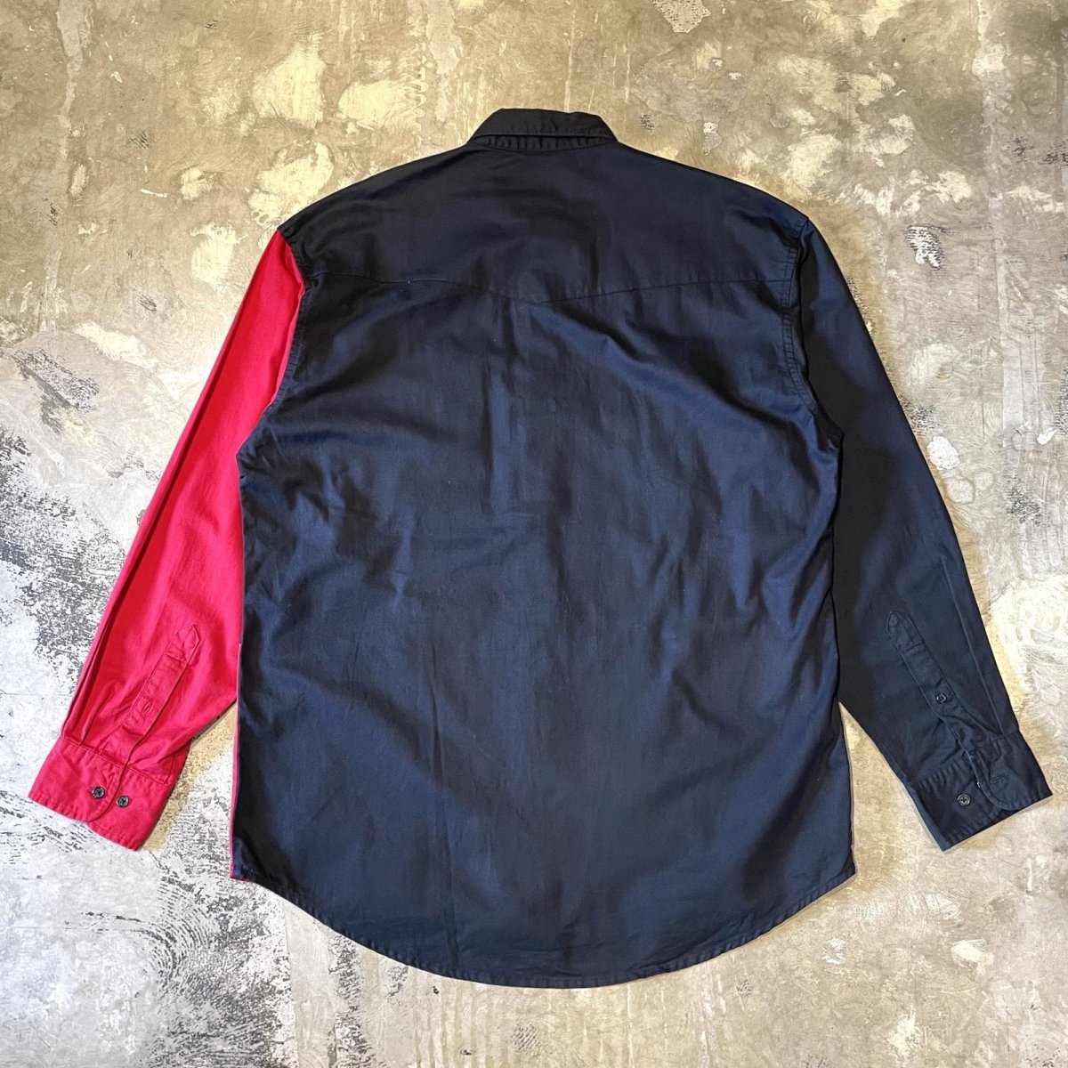 画像2: "RUSTLER" COLOR SWITCHED COTTON L/S SHIRT / Mens L (2)