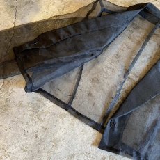 画像6: BLACK COLOR SHEER DESIGN SHORT JACKET / Ladies M (6)