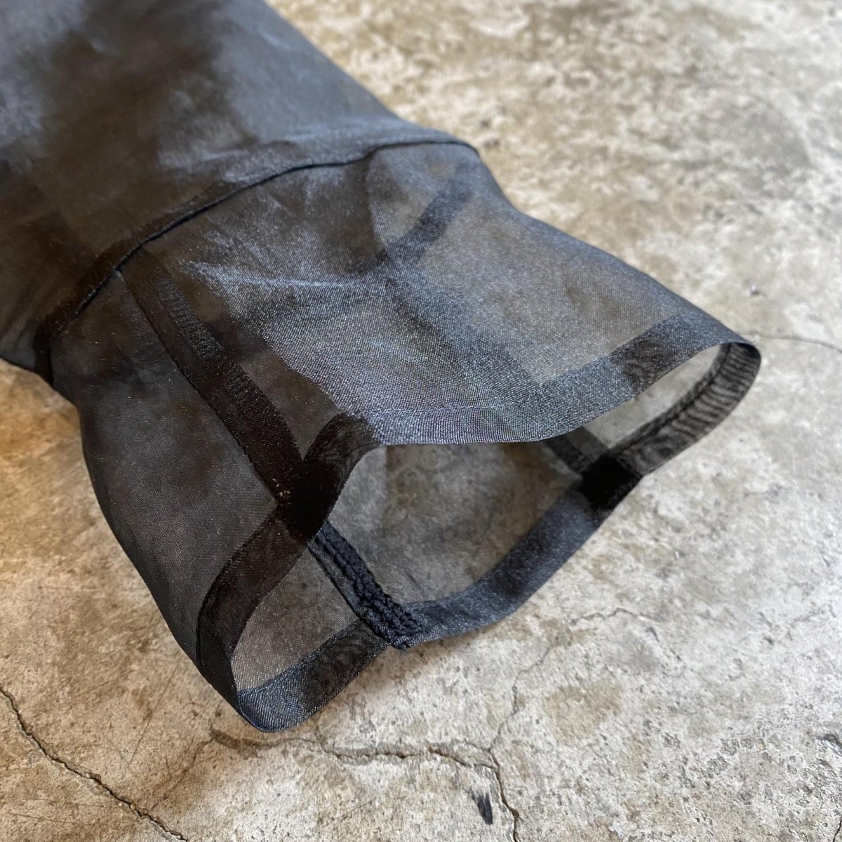 画像5: BLACK COLOR SHEER DESIGN SHORT JACKET / Ladies M (5)