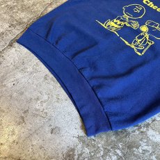 画像4: 90's "SNOOPY×CHARLIE BROWN" FRONT PRINTED DESIGN COLOR L/S SWEAT / Ladies L / MADE IN USA (4)