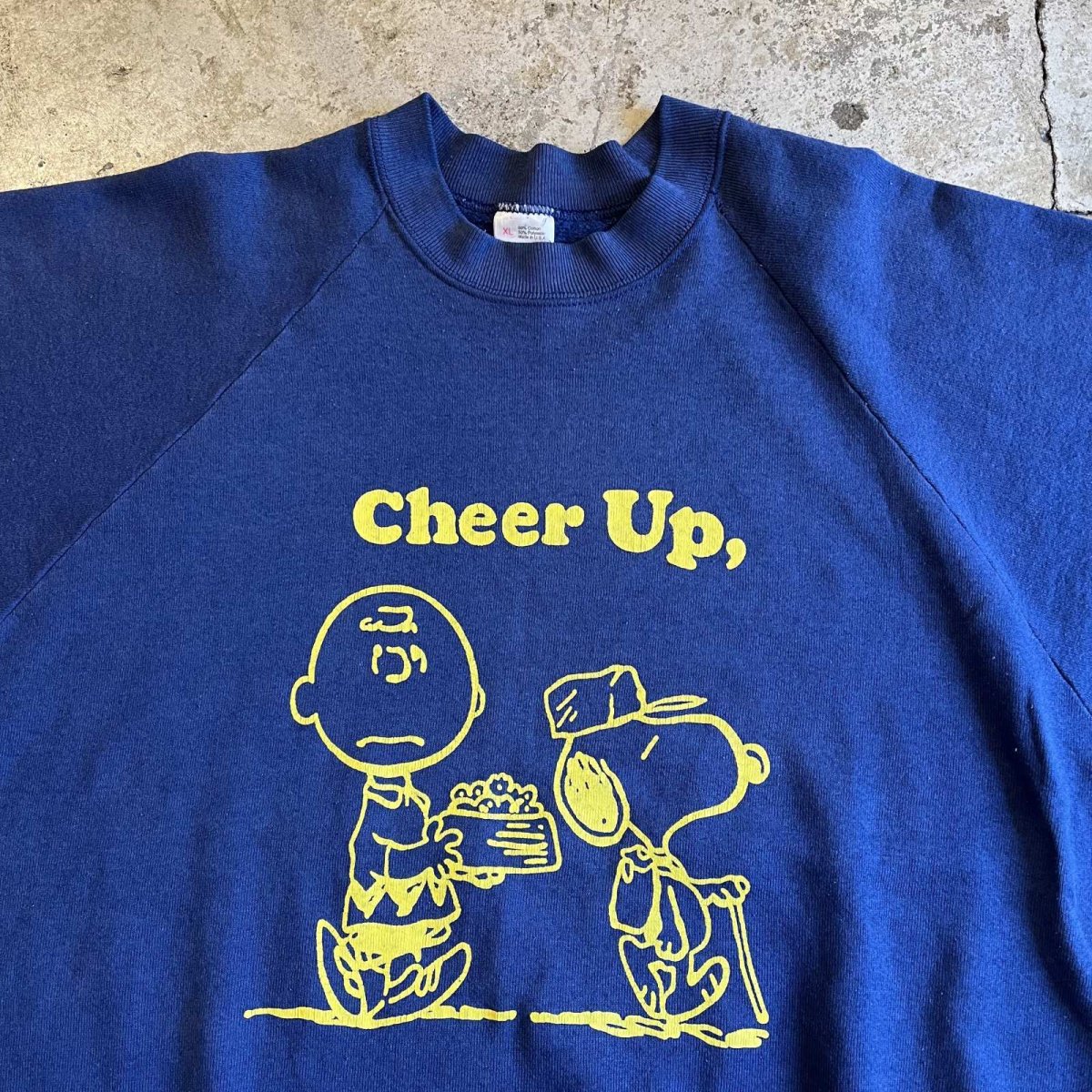 画像7: 90's "SNOOPY×CHARLIE BROWN" FRONT PRINTED DESIGN COLOR L/S SWEAT / Ladies L / MADE IN USA (7)