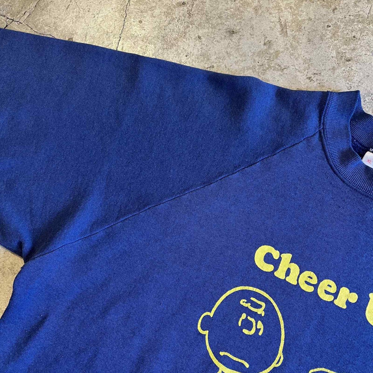 画像9: 90's "SNOOPY×CHARLIE BROWN" FRONT PRINTED DESIGN COLOR L/S SWEAT / Ladies L / MADE IN USA (9)