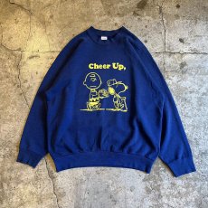 画像1: 90's "SNOOPY×CHARLIE BROWN" FRONT PRINTED DESIGN COLOR L/S SWEAT / Ladies L / MADE IN USA (1)
