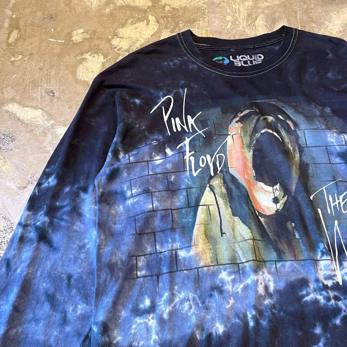 画像3: "LIQUID BLUE" TIE DYE PATTERN PINK FLOYD PRINTED L/S TEE / Mens M (3)