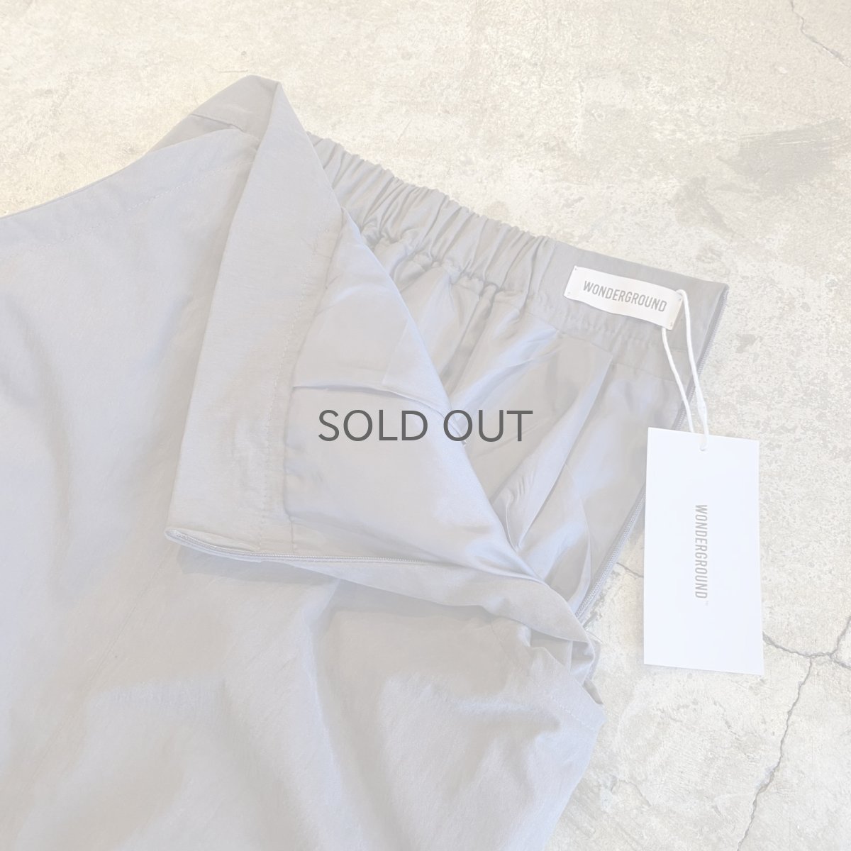 画像6: 【WONDERGROUND】SHIRRING SKIRT / OS / GREY (6)