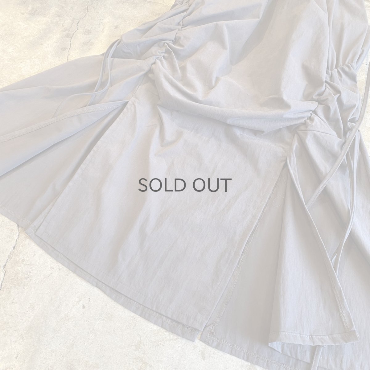 画像9: 【WONDERGROUND】SHIRRING SKIRT / OS / GREY (9)