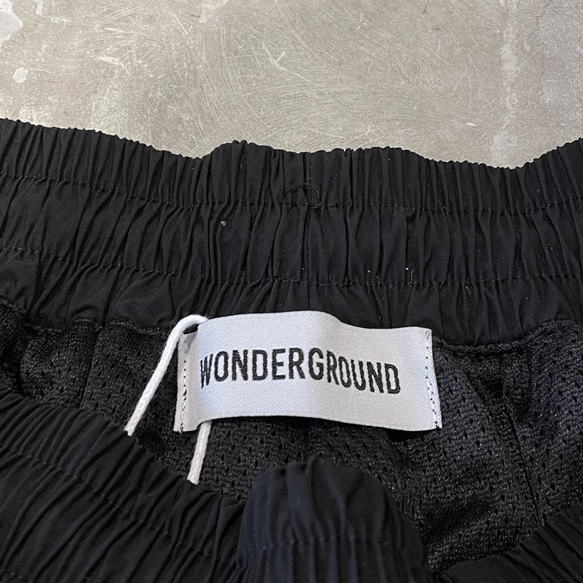 画像11: 【WONDERGROUND】TRICOLOR TECH WIDE NYLON PANTS / BLACK / OS (11)