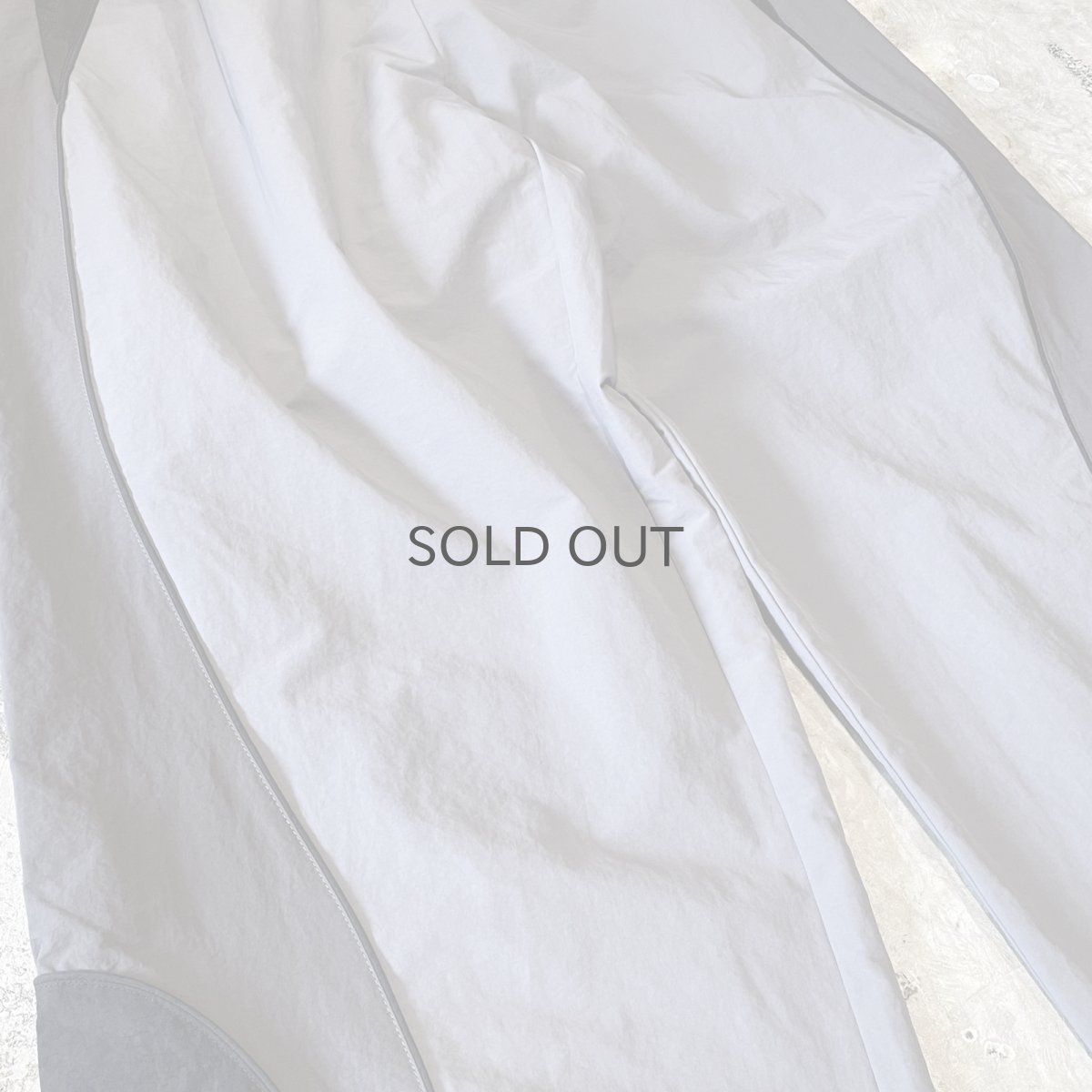 画像5: 【WONDERGROUND】TRICOLOR TECH WIDE NYLON PANTS / CHARCOAL / OS (5)