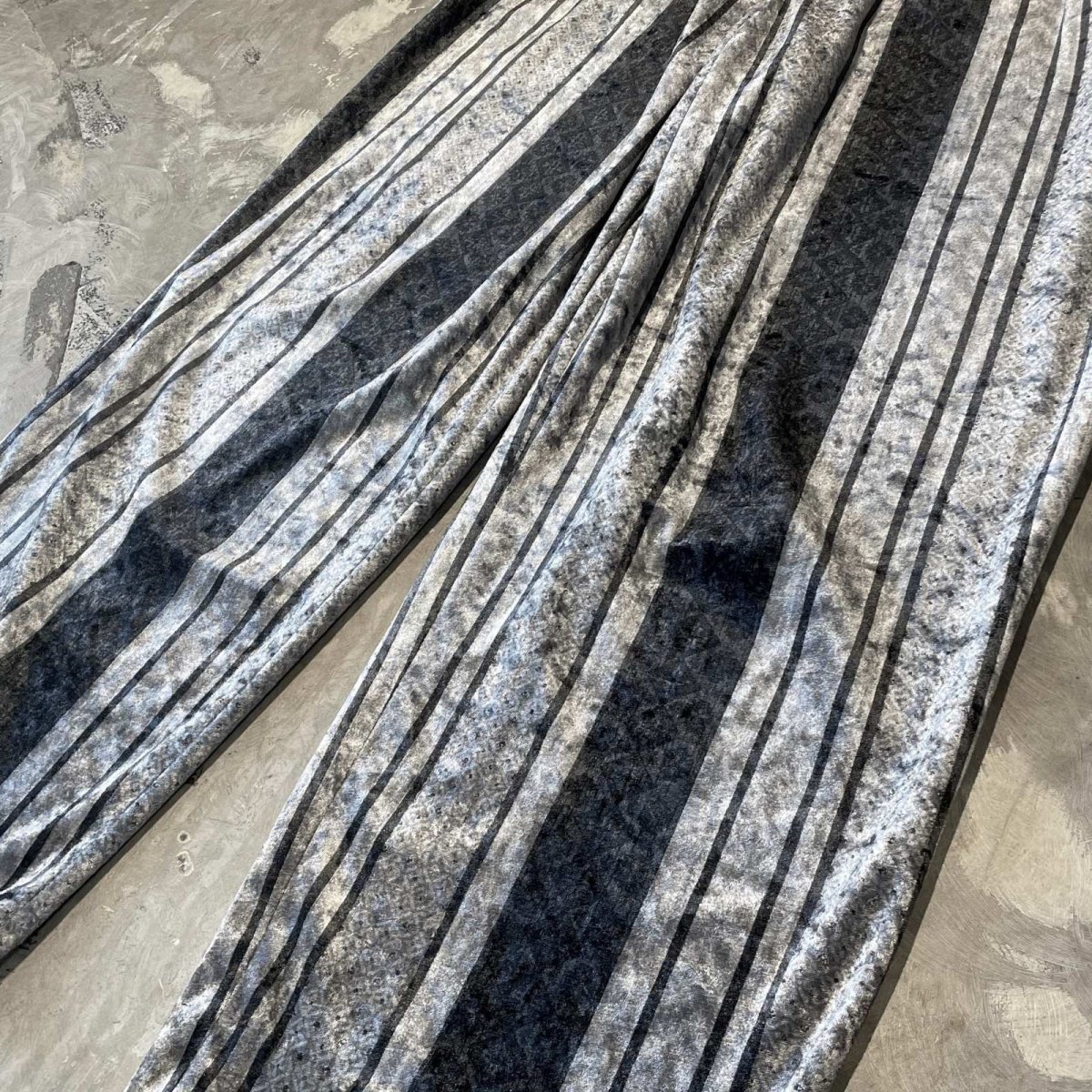 画像6: STRIPE PATTERN VELVET STRAIGHT SLACKS / W29 (6)