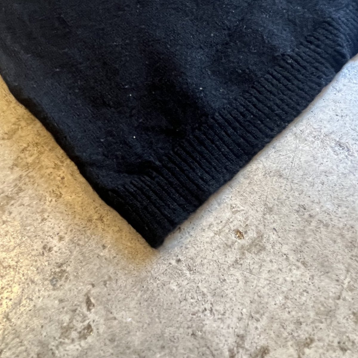 画像3: OLD POINT 3 COLOR LINE DESIGN WOOL L/S POLO KNIT SWEATER / Ladies M / MADE IN ITALY (3)