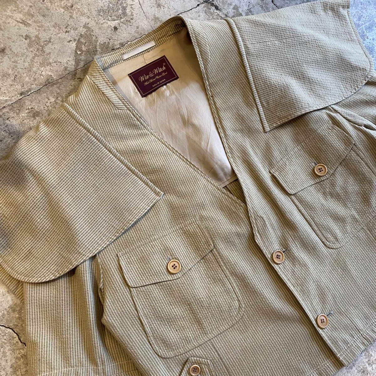 画像3: 【Wiz&Witch】"TRANSFORM" STRIPE SHORT SAFARI JACKET / OS (3)