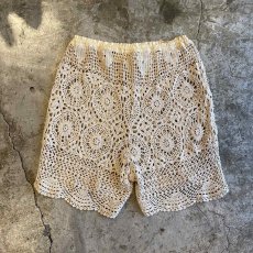 画像2: 【Wiz&Witch】VINTAGE CROCHET SHORT PANTS / FREE~W35 (2)