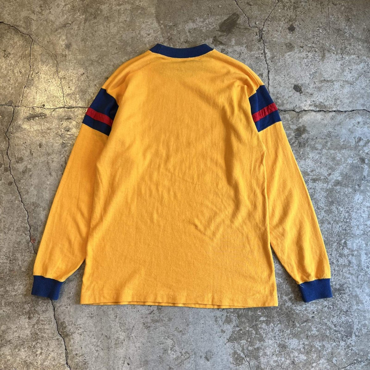 画像2: OLD SLEEVE COLOR LINE DESIGN L/S TOPS / Ladies M  (2)