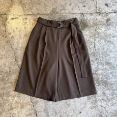 画像1: 【WONDERGROUND】BERMUDA SLACKS SHORTS / BROWN / OS (1)