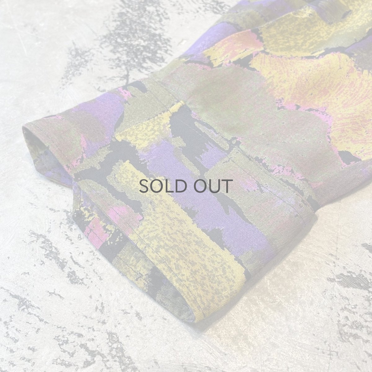 画像7: ALL OVER ARTISTIC PATTERN RAYON L/S SHIRT / Mens XL / MADE IN USA (7)