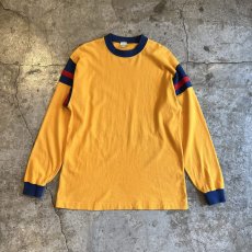 画像1: OLD SLEEVE COLOR LINE DESIGN L/S TOPS / Ladies M  (1)