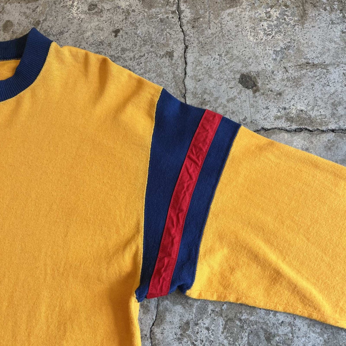 画像8: OLD SLEEVE COLOR LINE DESIGN L/S TOPS / Ladies M  (8)