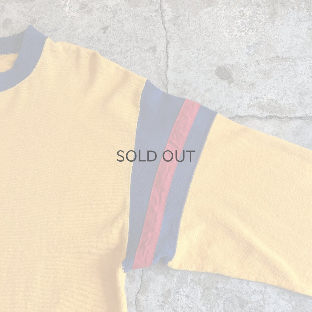 画像8: OLD SLEEVE COLOR LINE DESIGN L/S TOPS / Ladies M  (8)