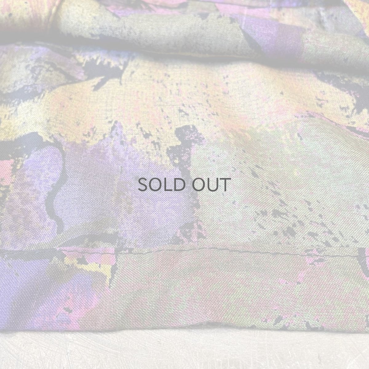 画像8: ALL OVER ARTISTIC PATTERN RAYON L/S SHIRT / Mens XL / MADE IN USA (8)