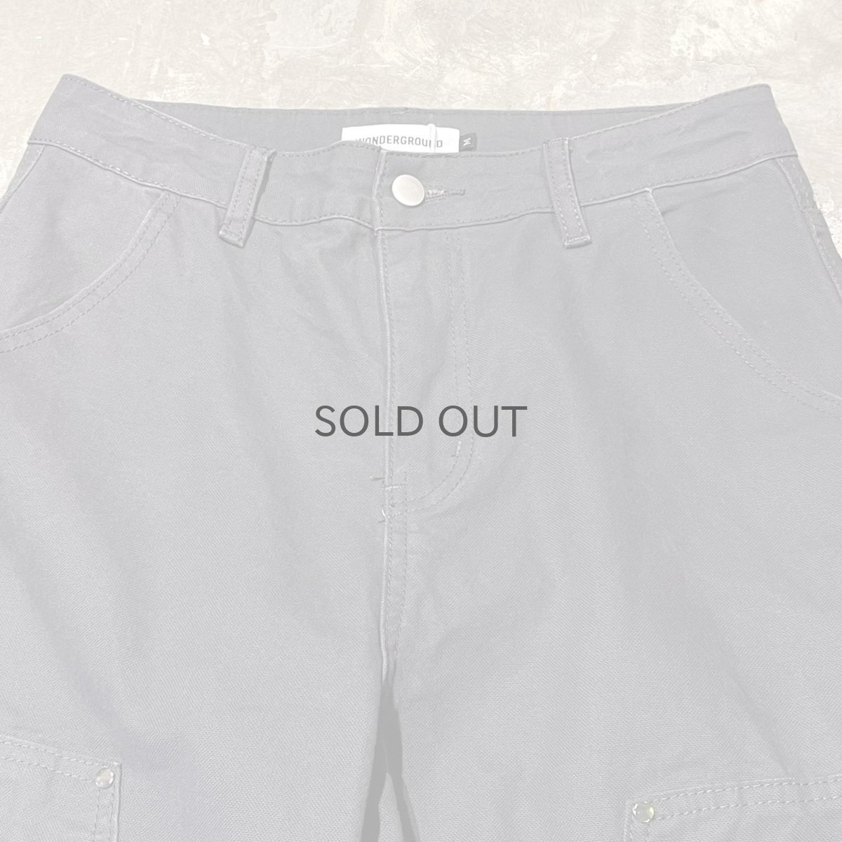 画像10: 【WONDERGROUND】BALLOON SILHOUETTE DOUBLE KNEE PAINTER PANTS / CHARCOAL / S&M (10)