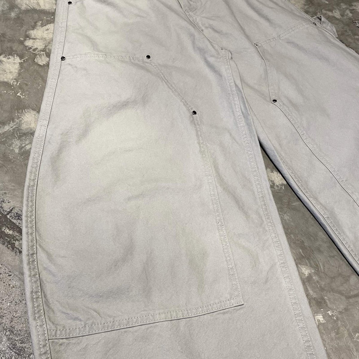 画像5: 【WONDERGROUND】BALLOON SILHOUETTE DOUBLE KNEE PAINTER PANTS / GREY / S&M (5)