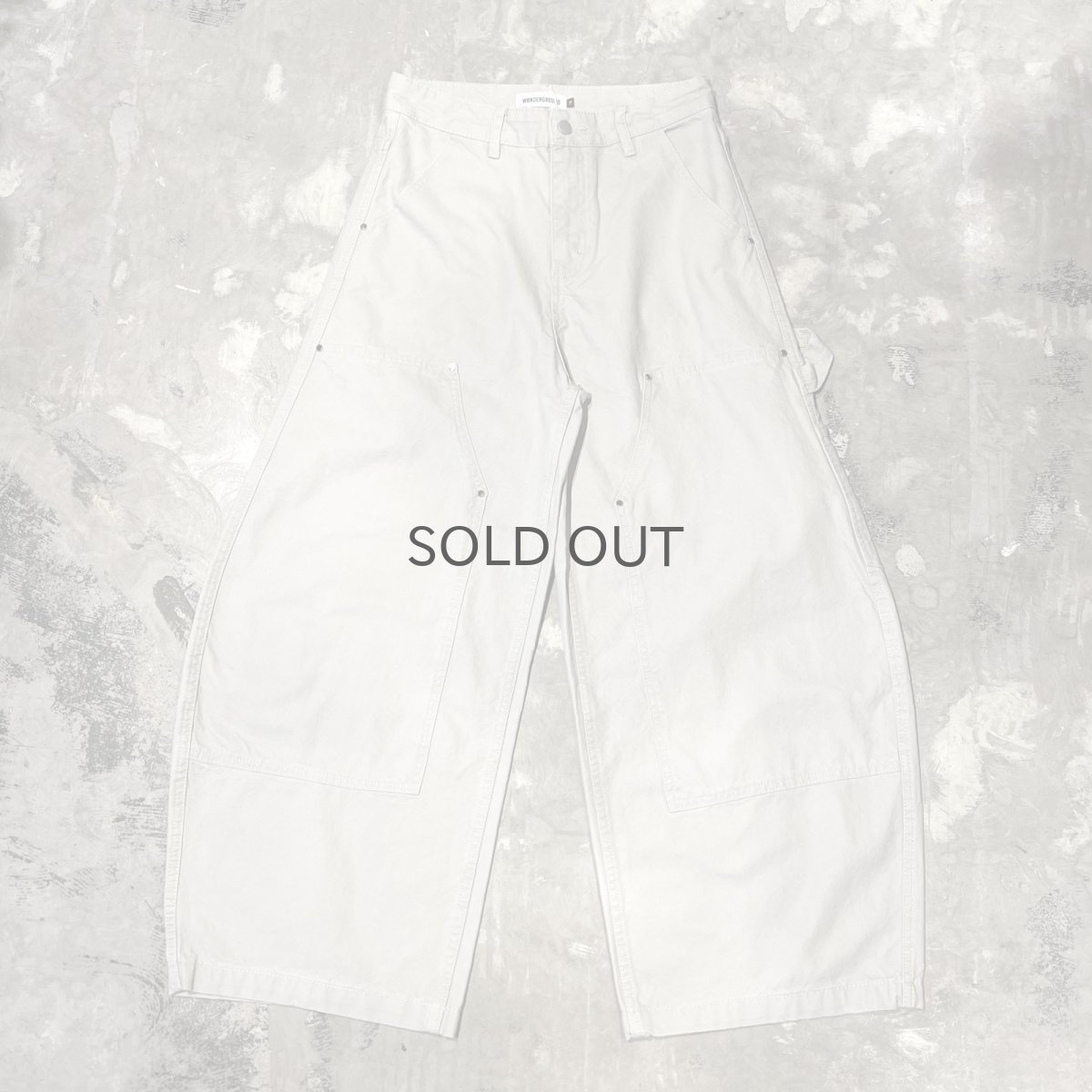 画像1: 【WONDERGROUND】BALLOON SILHOUETTE DOUBLE KNEE PAINTER PANTS / GREY / S&M (1)