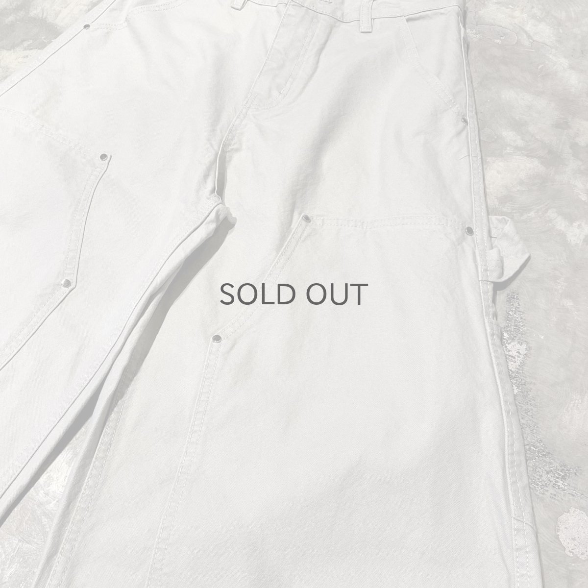 画像4: 【WONDERGROUND】BALLOON SILHOUETTE DOUBLE KNEE PAINTER PANTS / GREY / S&M (4)