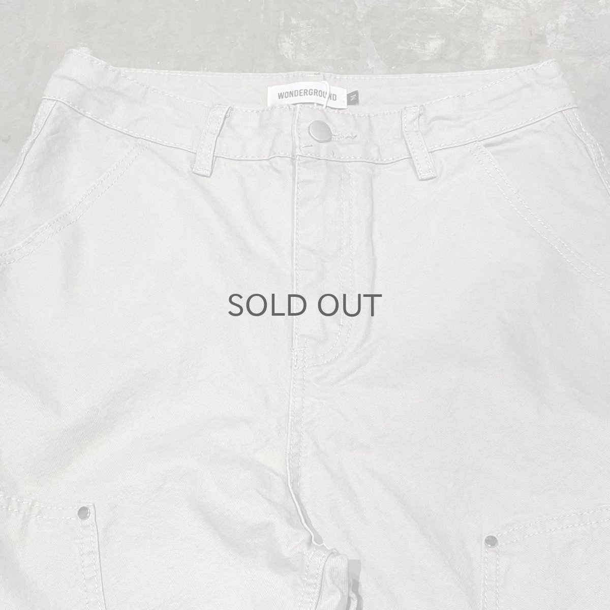 画像10: 【WONDERGROUND】BALLOON SILHOUETTE DOUBLE KNEE PAINTER PANTS / GREY / S&M (10)