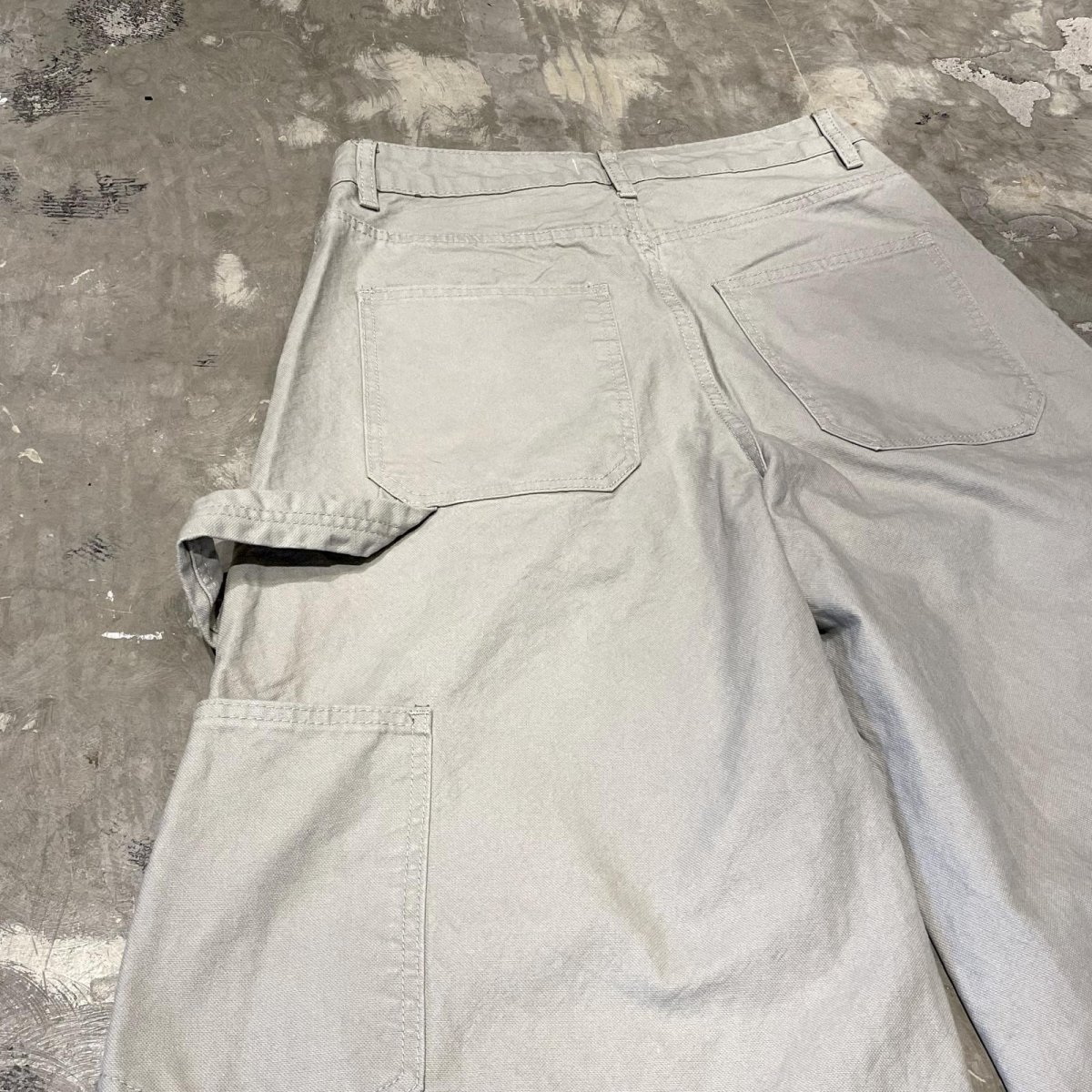 画像9: 【WONDERGROUND】BALLOON SILHOUETTE DOUBLE KNEE PAINTER PANTS / GREY / S&M (9)