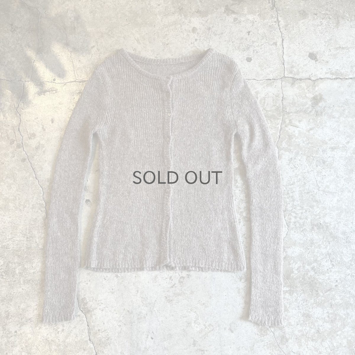 画像3: GREIGE COLOR 2 PIECES LAYERED DESIGN KNIT CARDIGAN / Ladies M (3)