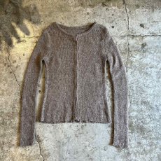 画像3: GREIGE COLOR 2 PIECES LAYERED DESIGN KNIT CARDIGAN / Ladies M (3)