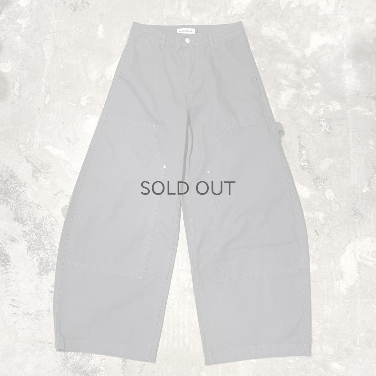 画像1: 【WONDERGROUND】BALLOON SILHOUETTE DOUBLE KNEE PAINTER PANTS / CHARCOAL / S&M (1)