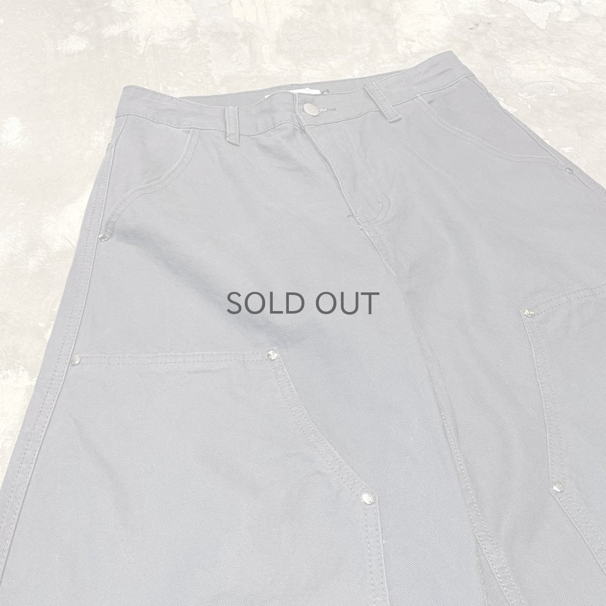 画像3: 【WONDERGROUND】BALLOON SILHOUETTE DOUBLE KNEE PAINTER PANTS / CHARCOAL / S&M (3)