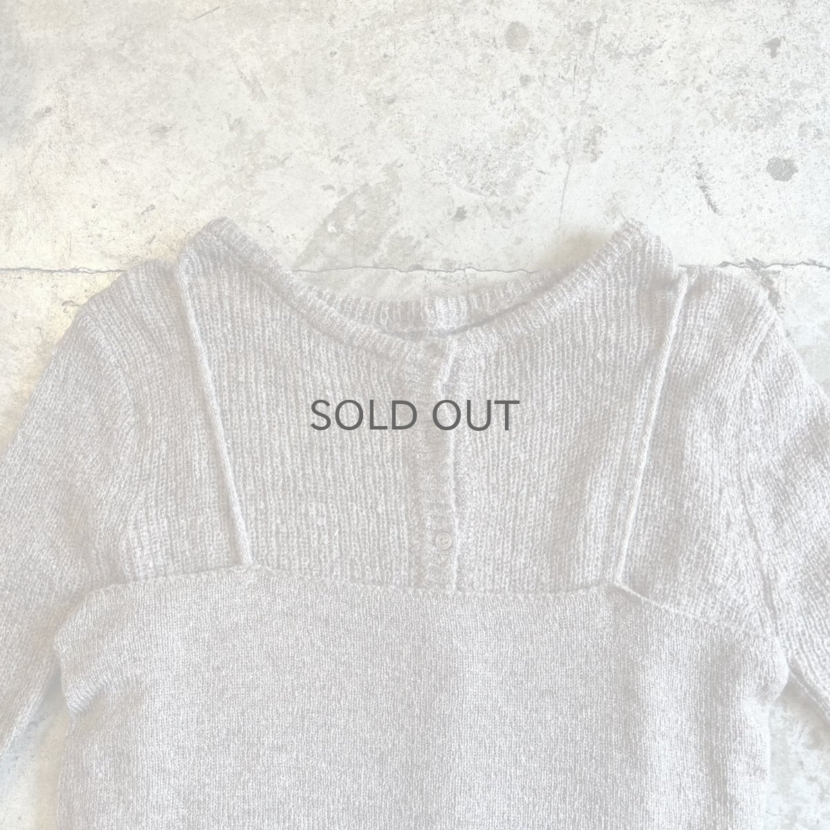 画像10: GREIGE COLOR 2 PIECES LAYERED DESIGN KNIT CARDIGAN / Ladies M (10)