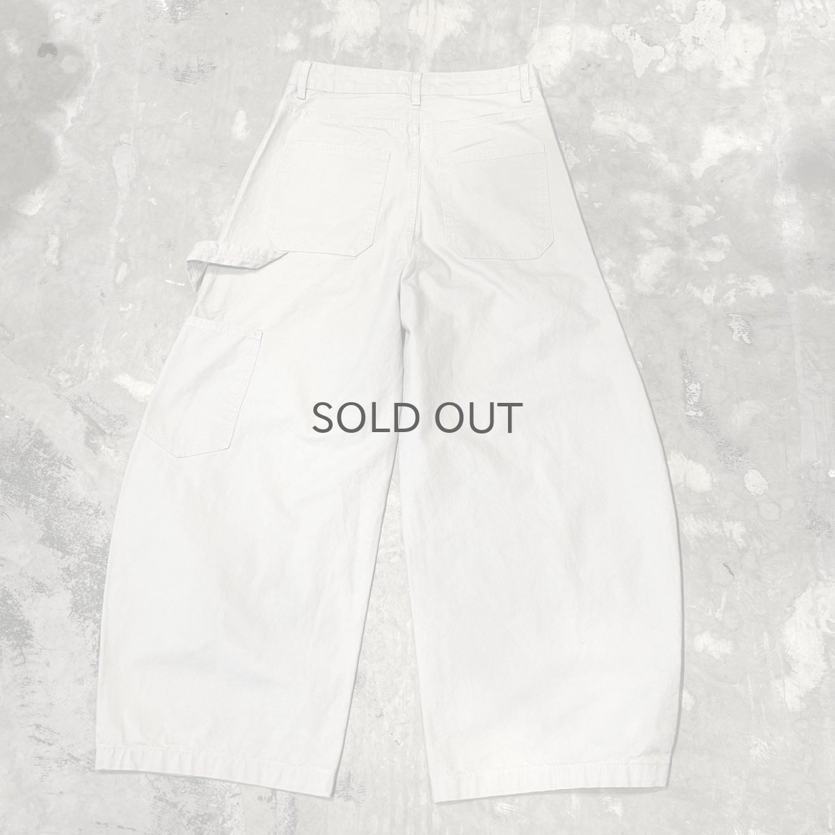 画像2: 【WONDERGROUND】BALLOON SILHOUETTE DOUBLE KNEE PAINTER PANTS / GREY / S&M (2)