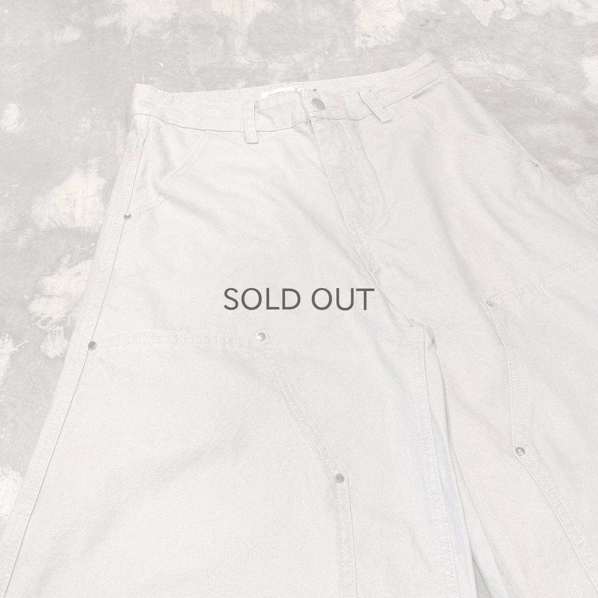 画像3: 【WONDERGROUND】BALLOON SILHOUETTE DOUBLE KNEE PAINTER PANTS / GREY / S&M (3)