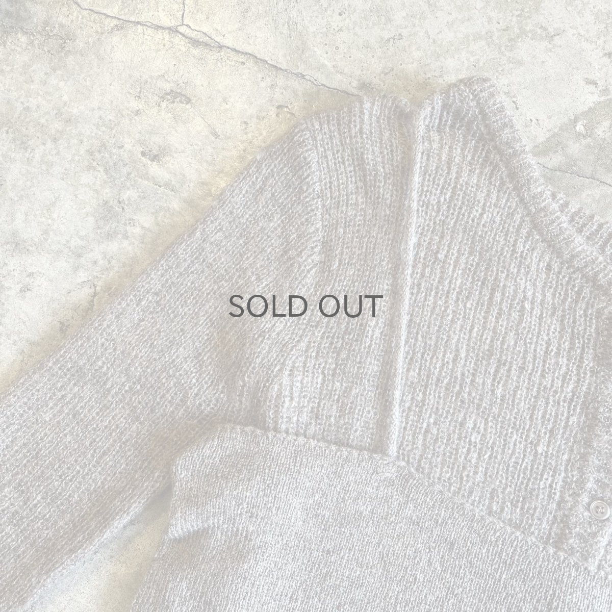 画像11: GREIGE COLOR 2 PIECES LAYERED DESIGN KNIT CARDIGAN / Ladies M (11)