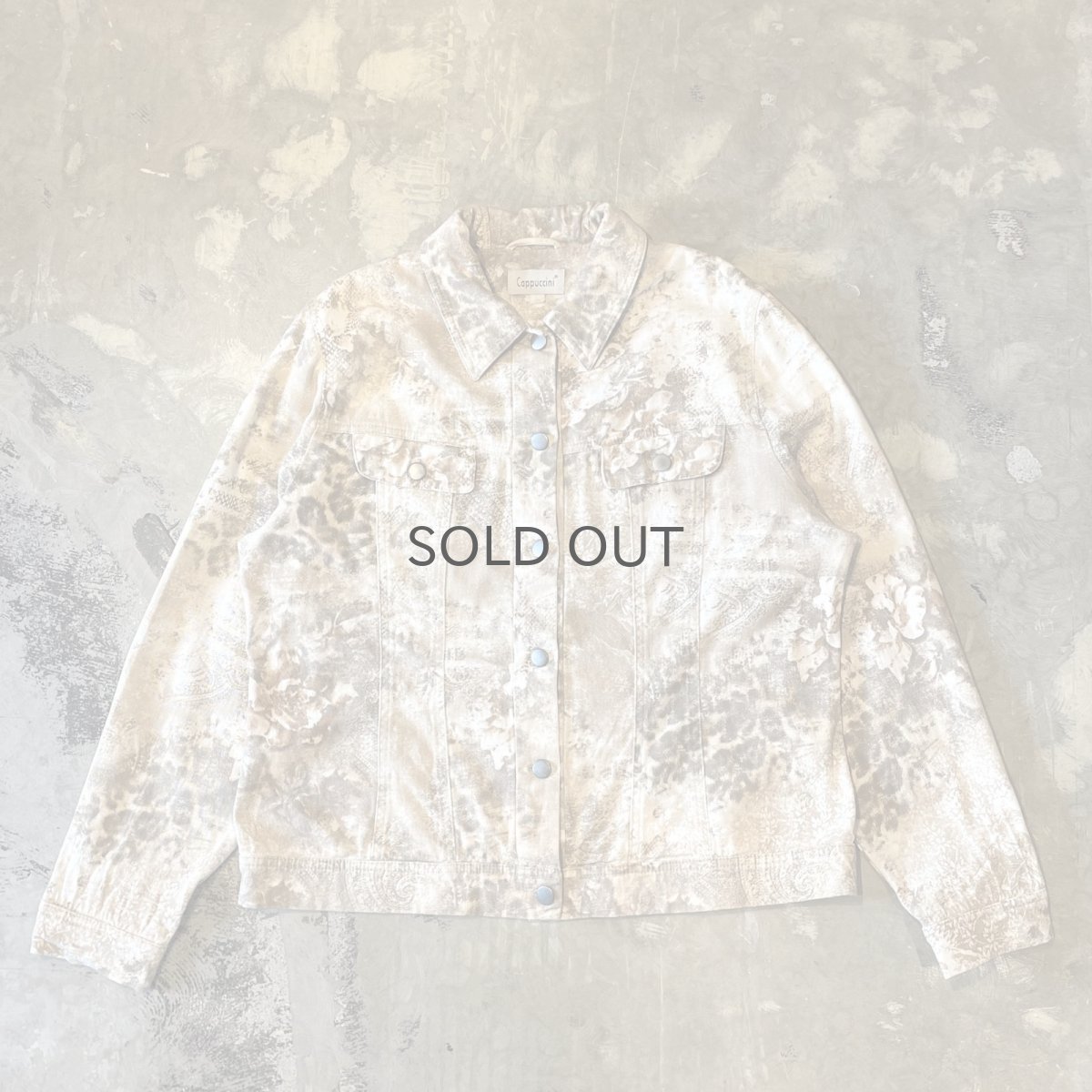 画像1: ALL OVER GRAPHIC PATTERN COTTON JACKET / Mens M (1)