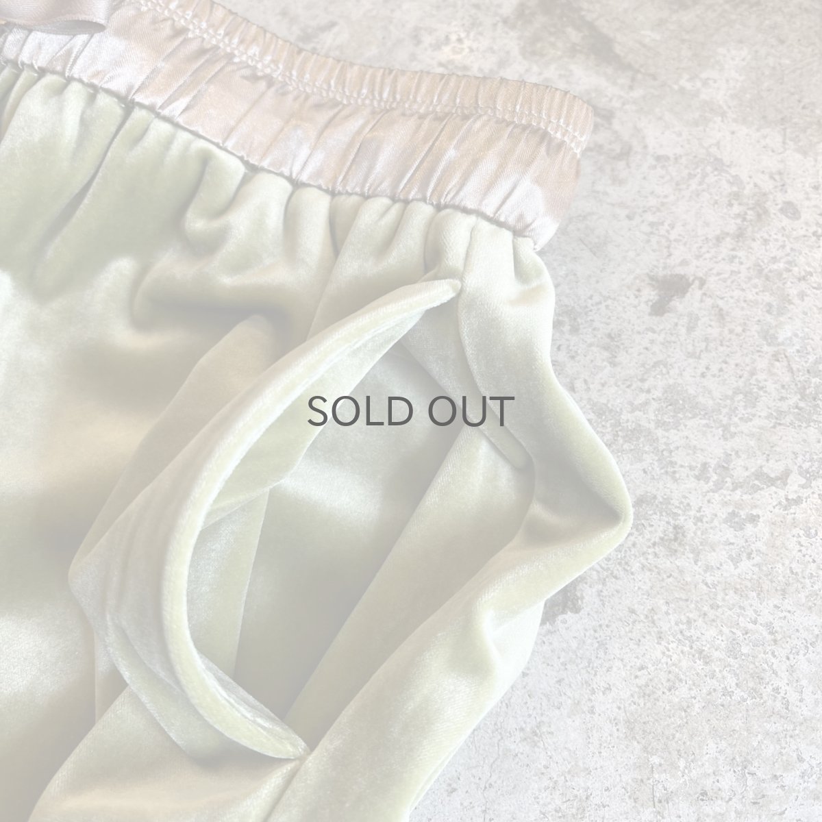 画像8: WAIST RIBBON DESIGN COLOR VELVET PANTS / ~W33 (8)