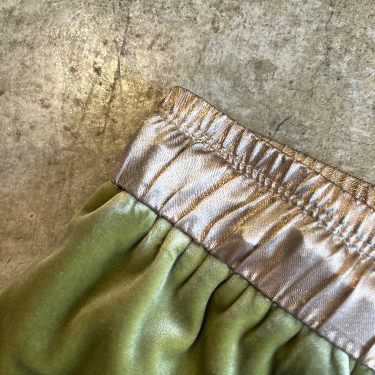 画像7: WAIST RIBBON DESIGN COLOR VELVET PANTS / ~W33 (7)