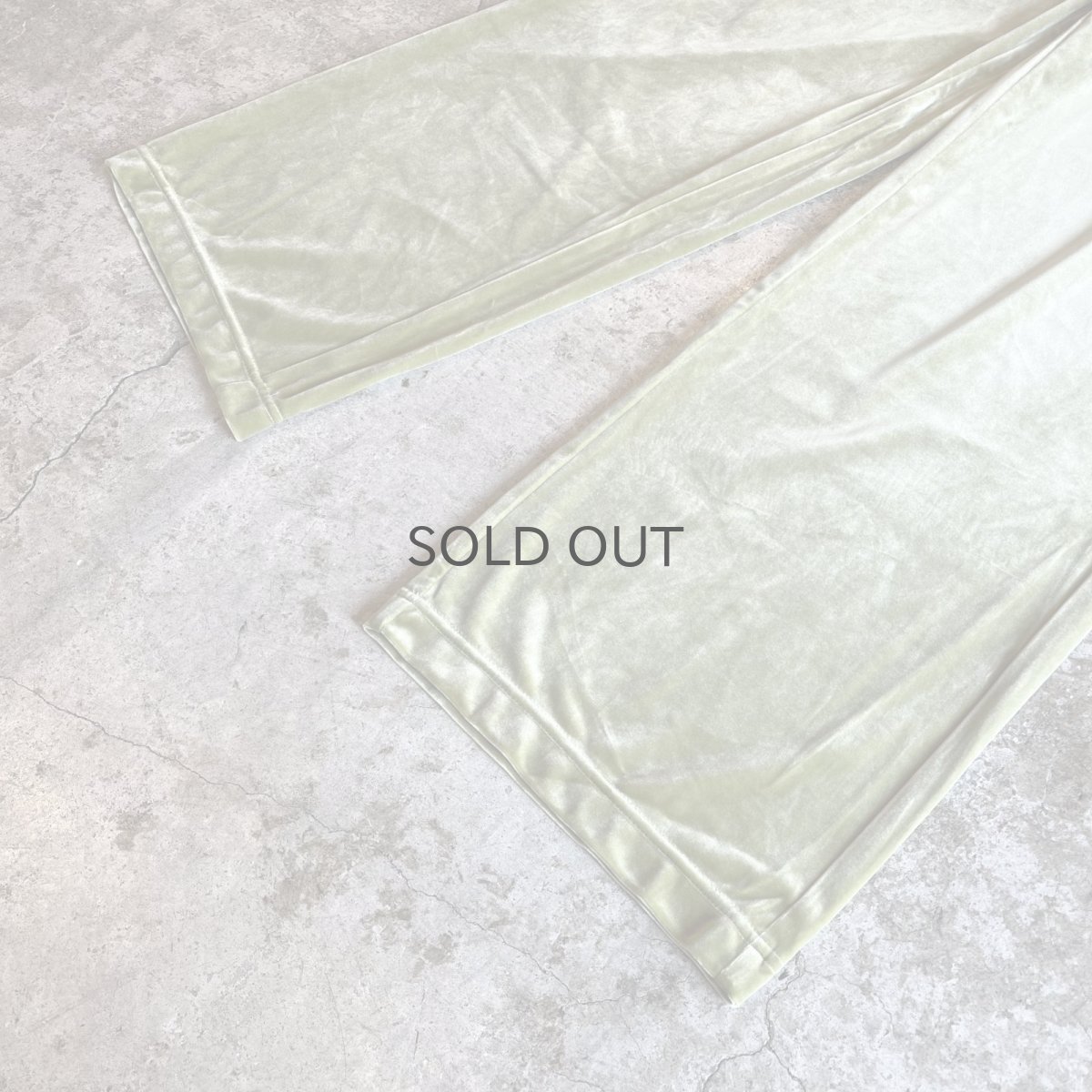 画像4: WAIST RIBBON DESIGN COLOR VELVET PANTS / ~W33 (4)