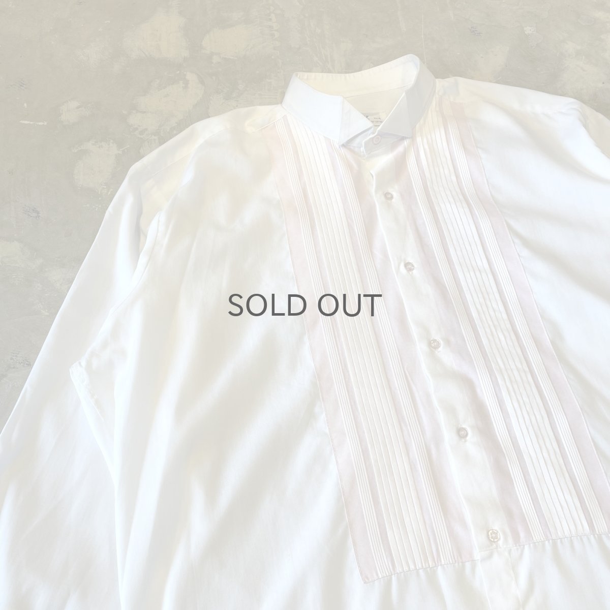 画像3: COLOR SWITCHED PLEATED DRESS L/S SHIRT / Mens XL / MADE IN USA (3)