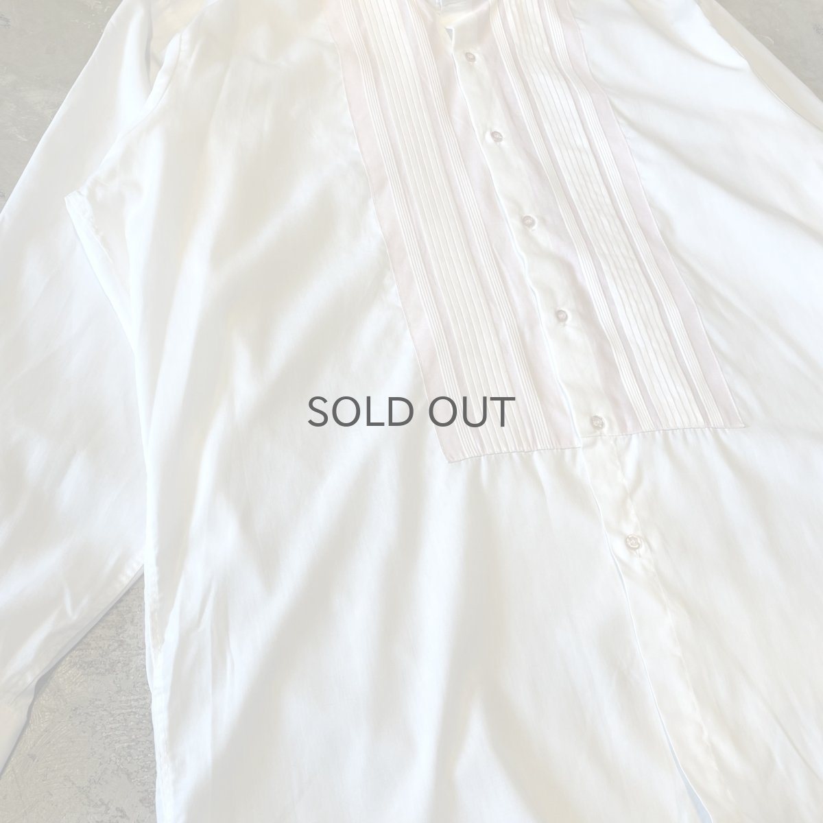 画像5: COLOR SWITCHED PLEATED DRESS L/S SHIRT / Mens XL / MADE IN USA (5)