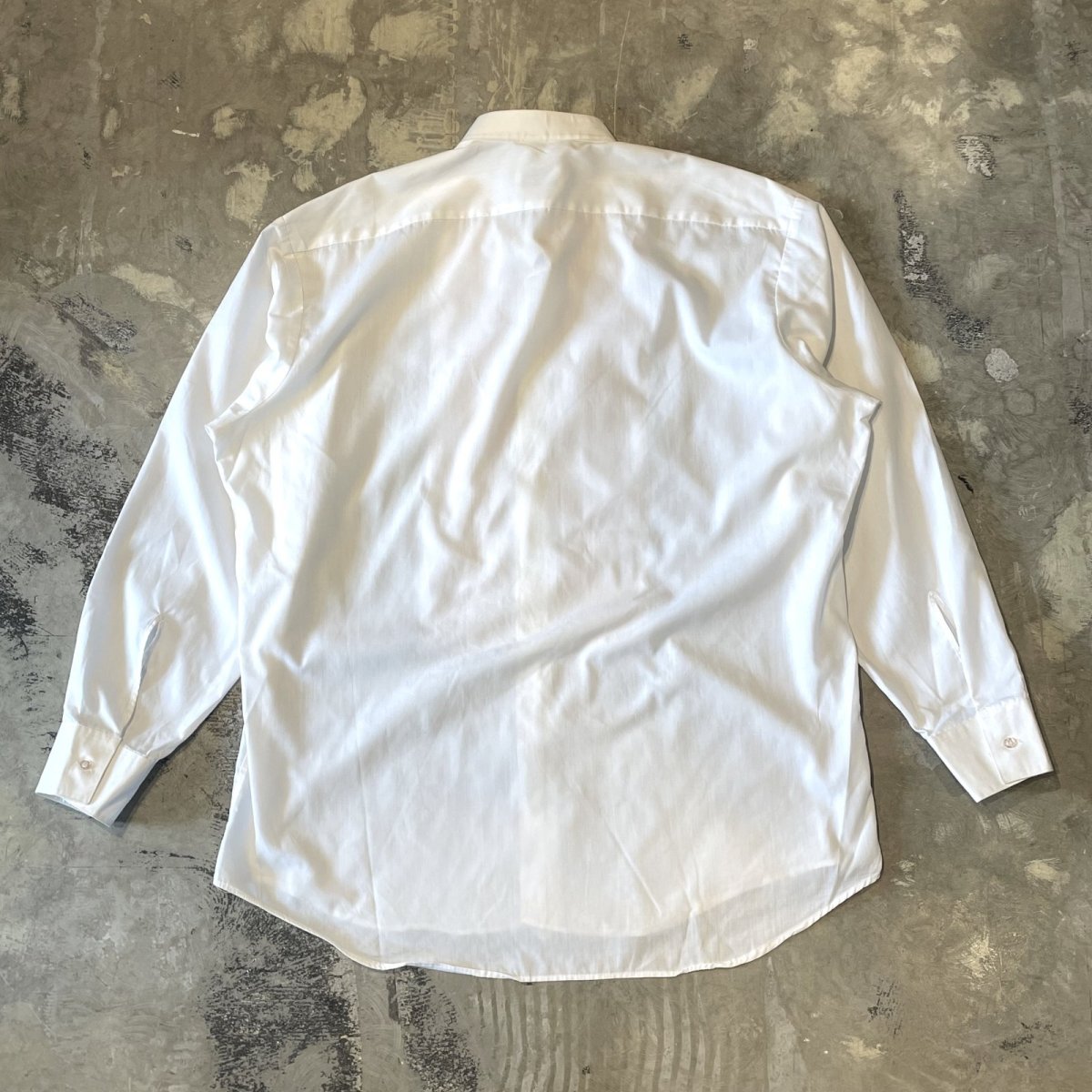 画像2: COLOR SWITCHED PLEATED DRESS L/S SHIRT / Mens XL / MADE IN USA (2)