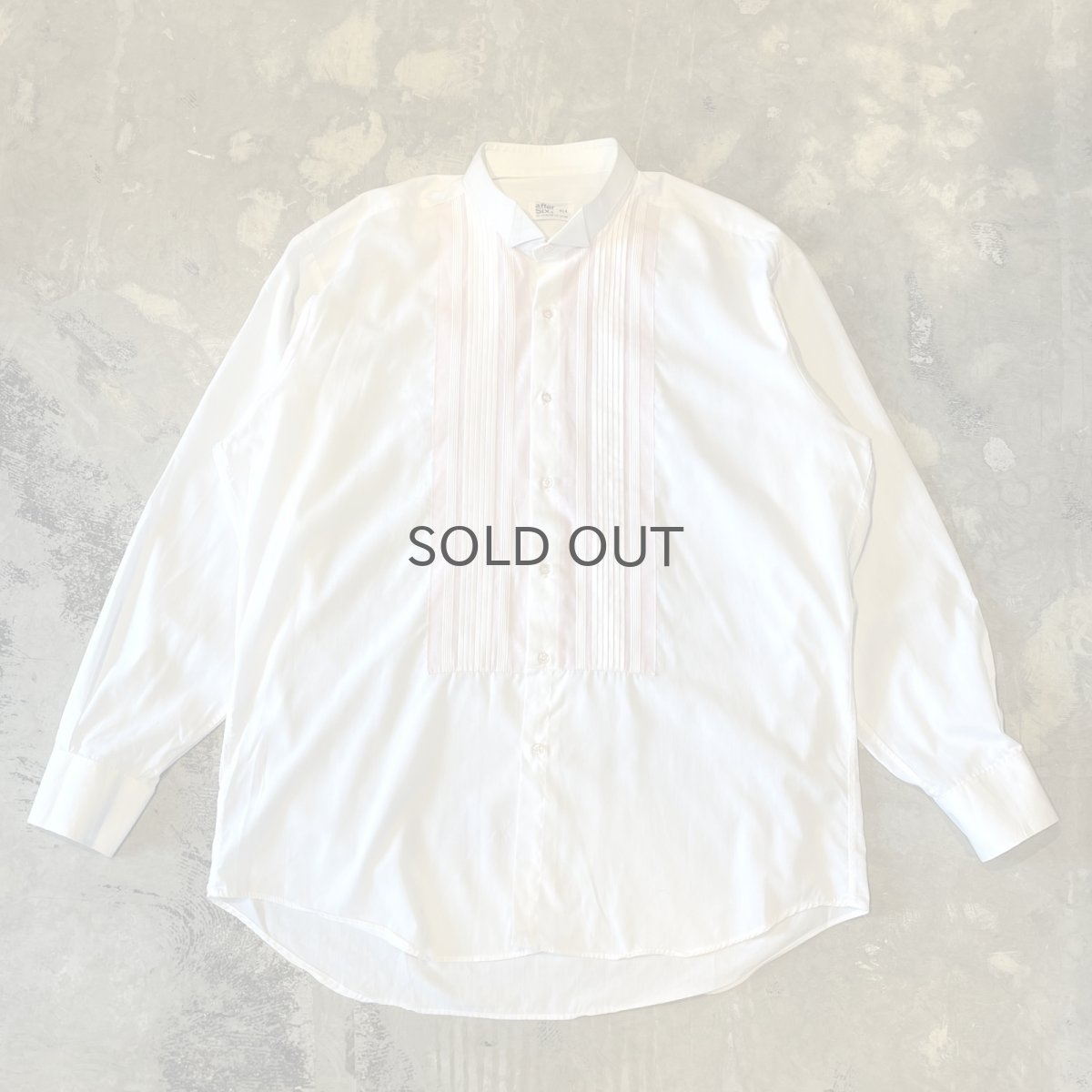 画像1: COLOR SWITCHED PLEATED DRESS L/S SHIRT / Mens XL / MADE IN USA (1)