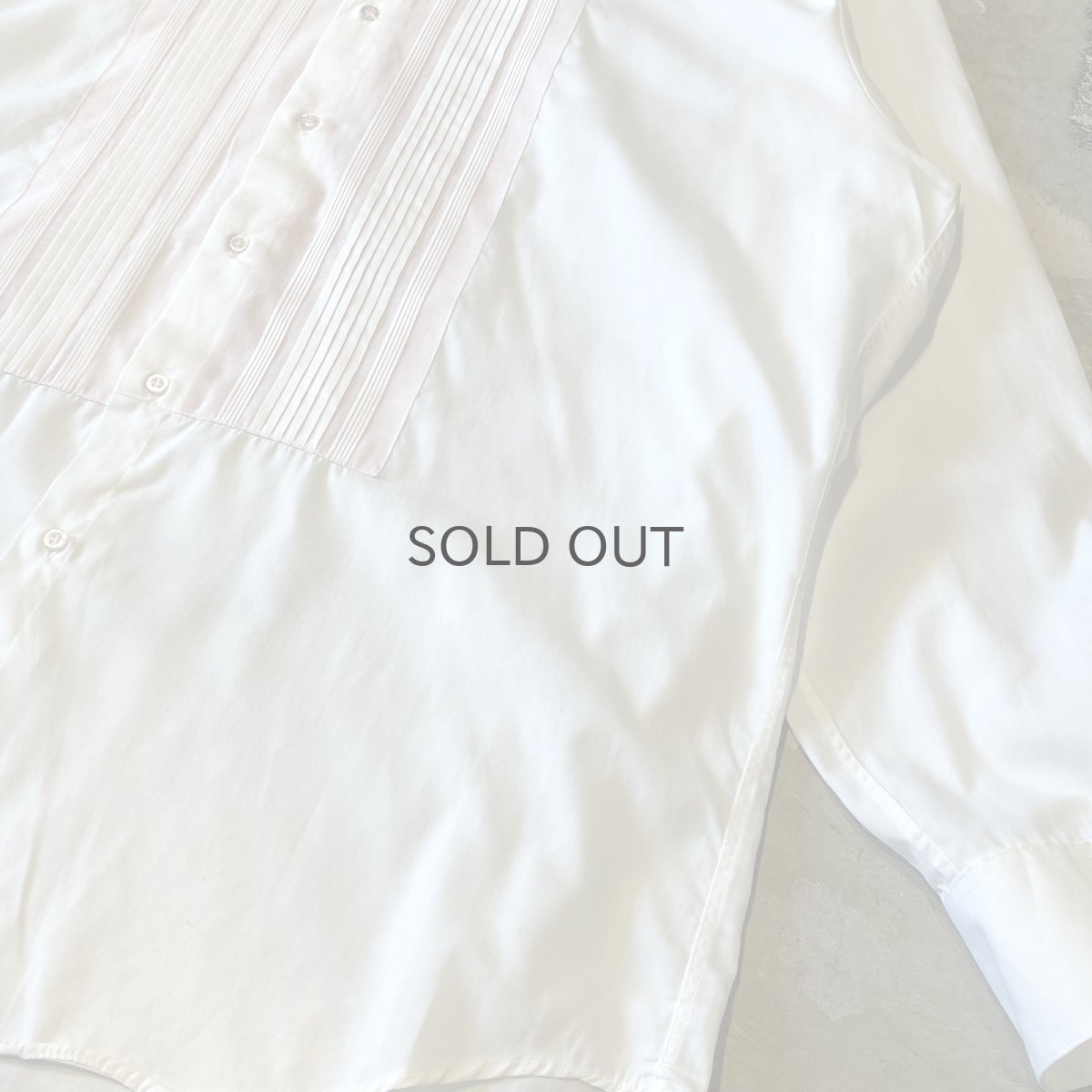 画像6: COLOR SWITCHED PLEATED DRESS L/S SHIRT / Mens XL / MADE IN USA (6)