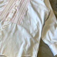 画像6: COLOR SWITCHED PLEATED DRESS L/S SHIRT / Mens XL / MADE IN USA (6)