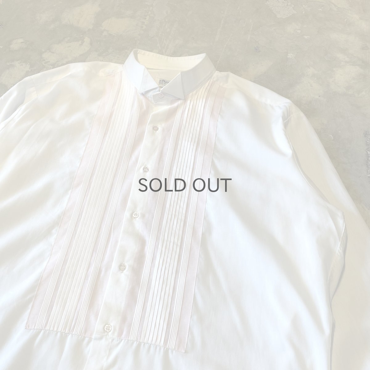 画像4: COLOR SWITCHED PLEATED DRESS L/S SHIRT / Mens XL / MADE IN USA (4)